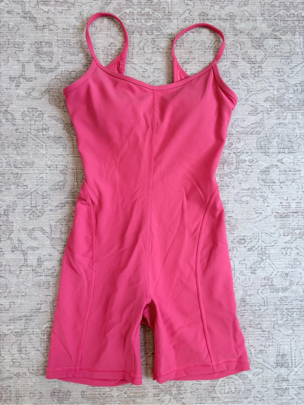 lululemon athletica Ribbed Contoured Bodysuit, Size 4, Lipstick